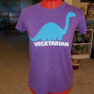 Vegetarian Dinosaur Purple  T Shirt  sm